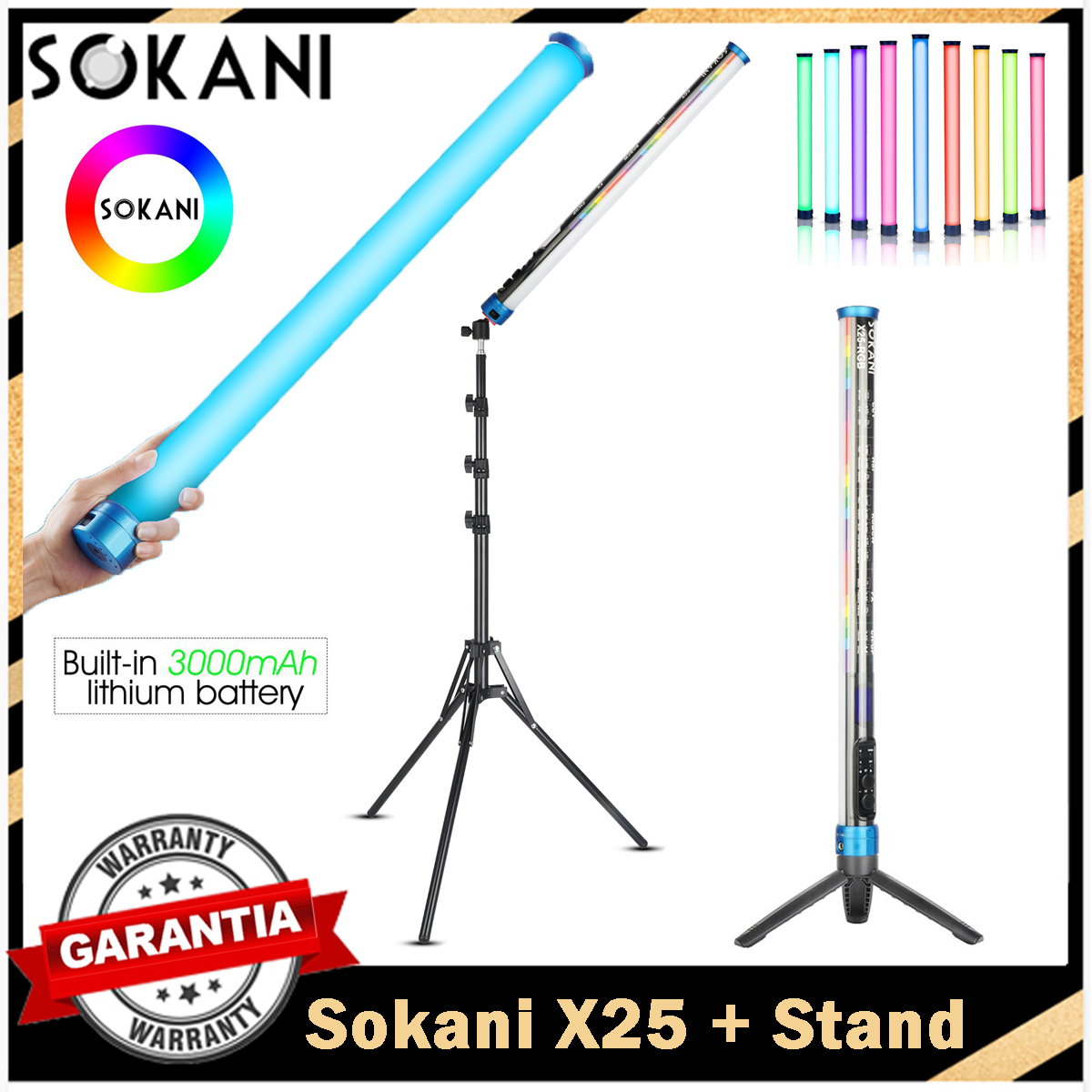 Photography Lighting Uk - Sokani X25 RGB LED ビデオライト ハンドヘルドチューブ