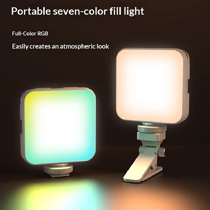 Photography Lighting Brand - スマートフォン用三脚、RGBセルフィーライト、7色の調光機能付き、ライブ配信、メイク、Vlog、写真撮影に最適。