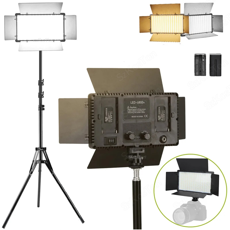 Photography Lighting Uk - U800 u600 LEDフォトスタジオキット,写真パネル,ライブYouTubeビデオ用ランプ