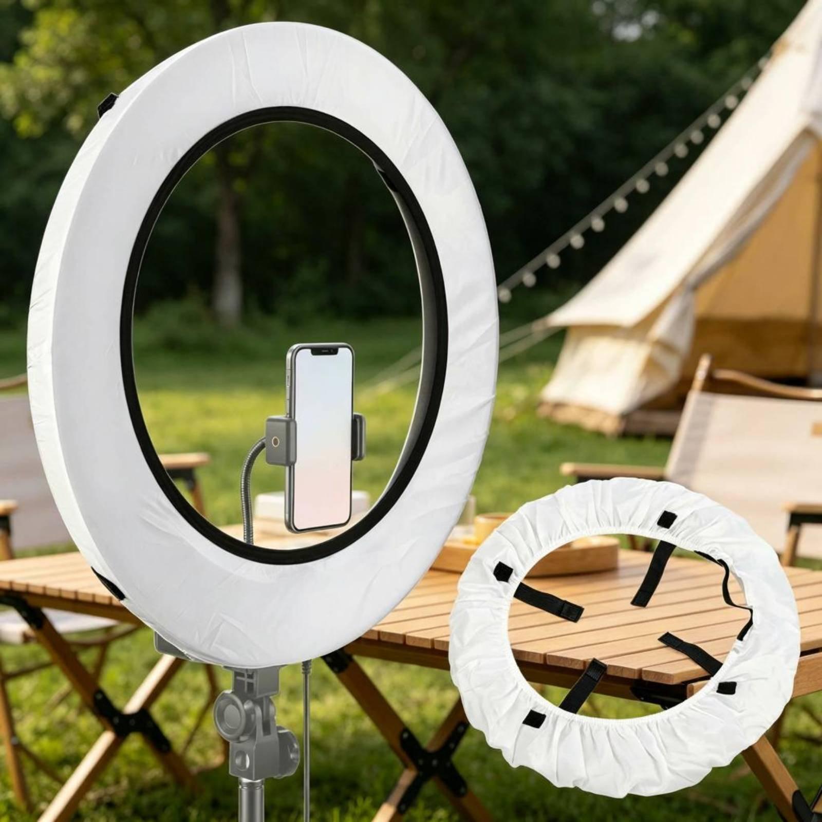 フォトライトカバー 軽量ナイロン柔軟剤ランプシェードカバー  - Led Ring Light 18 のレビューと価格