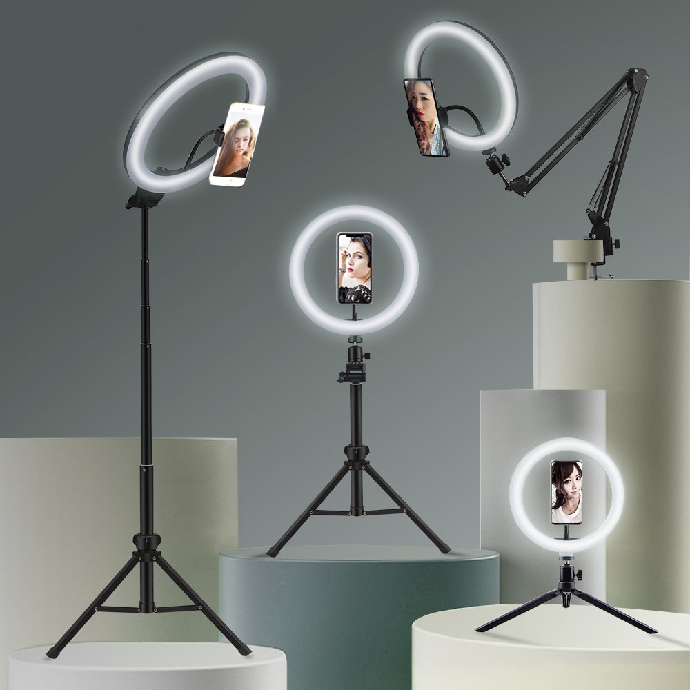 Youtube撮影vlog selfie円形リングライトle - Photography Lighting Tent のレビューと価格