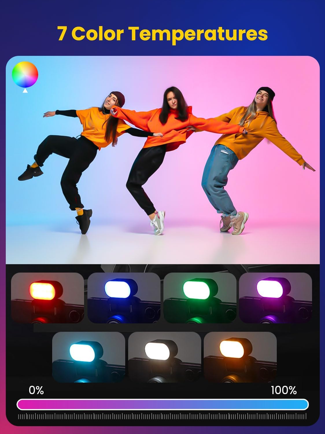 AOCHUAN ミニ RGB 磁気補助光 3 ストップ輝度  - Photography Lighting Product のレビューと価格