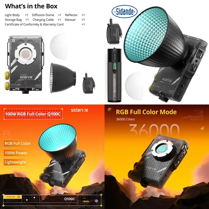 Sidande Q100C Q100Lite 光学100Wハ - Photography Lighting Brand のレビューと価格