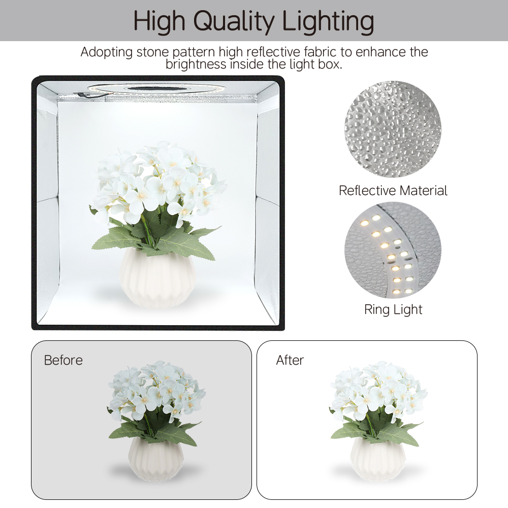 ライトダウ写真照明スタジオ撮影テントボックスキット25.4c - Photography Lighting Tent のレビューと価格