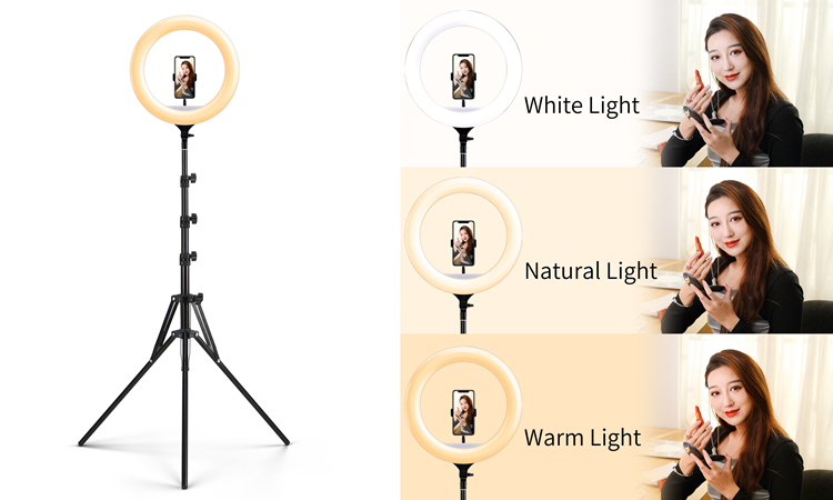 18インチLEDセルフィーリングライト、メイクアップライト、 - Led Ring Light 18 のレビューと価格