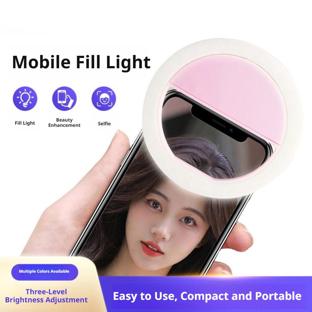 クリップ式自撮りリングライト 充電式USB充電 3段階の明る - Photography Lighting Tent のレビューと価格