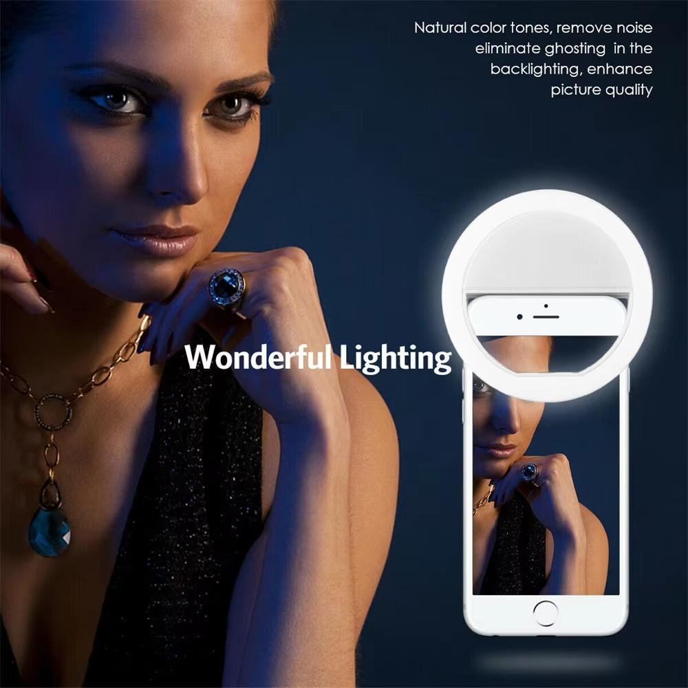 クリップ式自撮りリングライト 充電式USB充電 3段階の明る - Photography Lighting Tent のレビューと価格