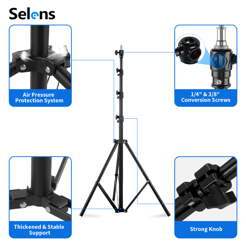 Selens 2.2~3.95m エアクッションライトスタン - Photography Lighting Flash のレビューと価格
