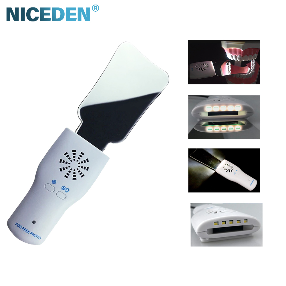 歯科防曇ミラーセット矯正リフレクター LED ライト付き曇り - Photography Lighting Product のレビューと価格