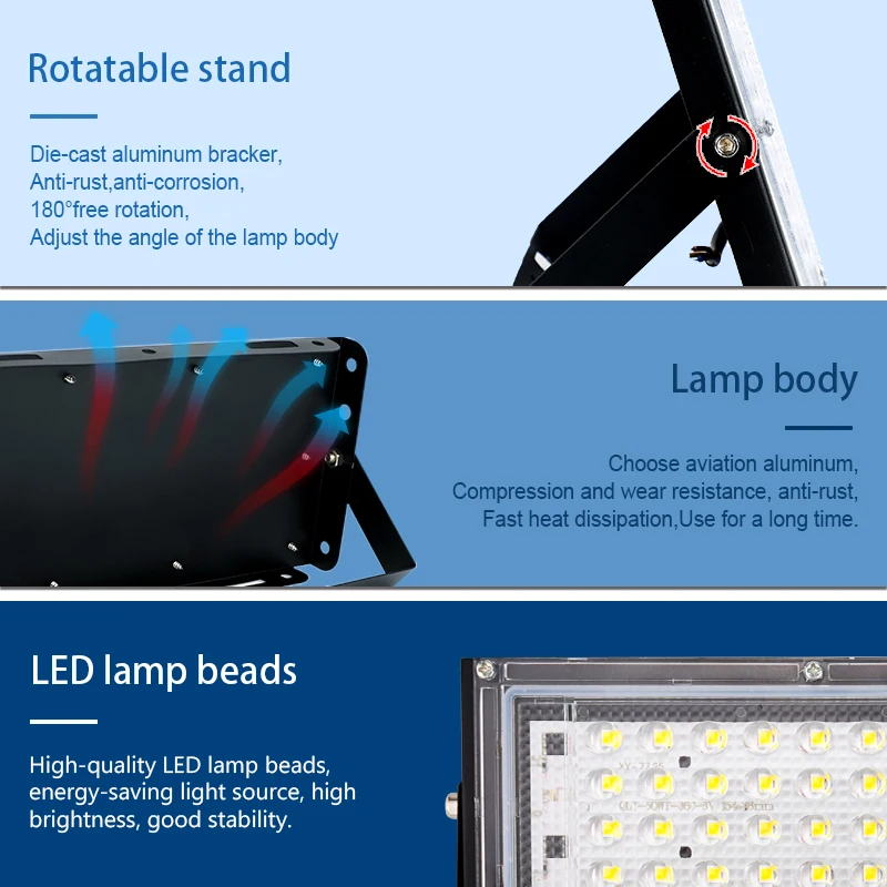 IP65防水LEDフラッドライト,屋外反射板,50W,ピース - Photography Lighting Uk のレビューと価格