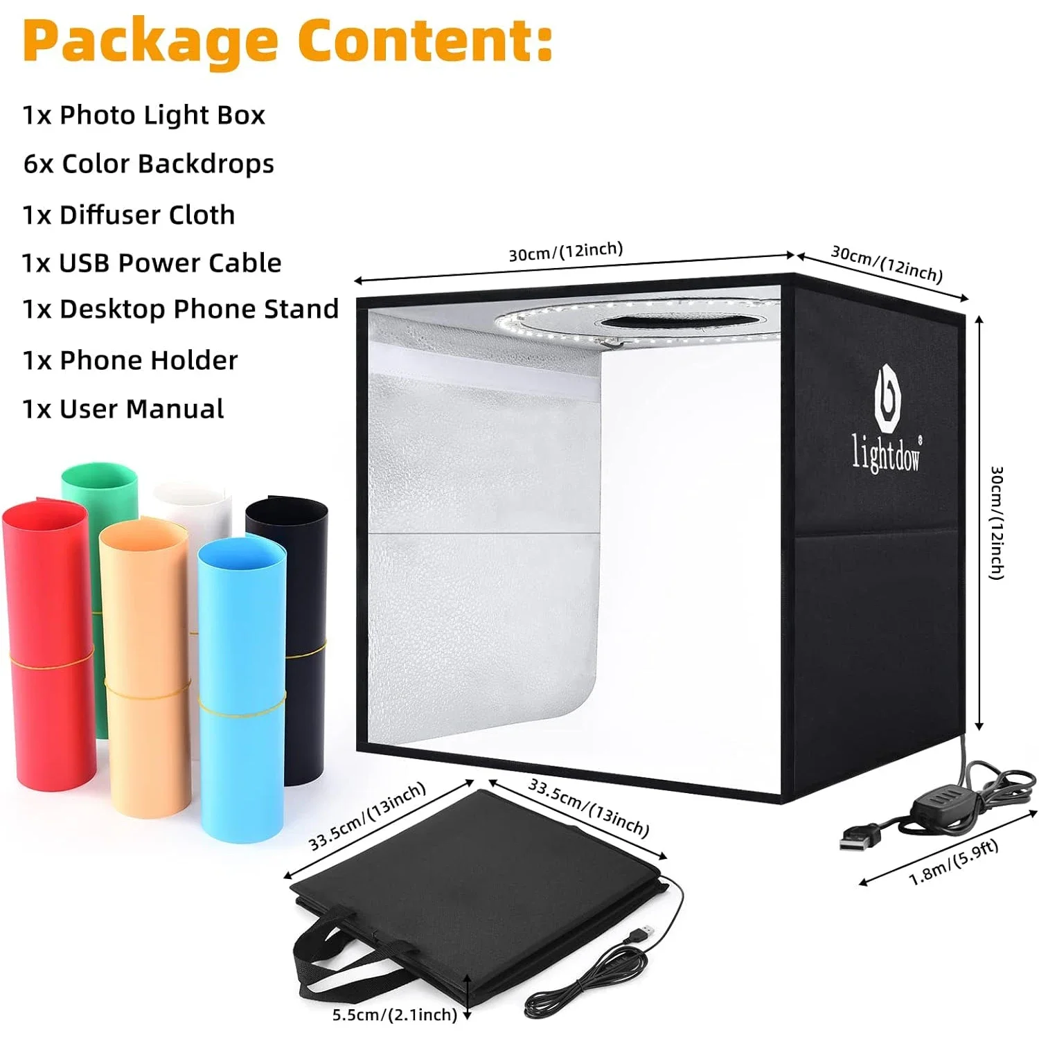 ライトダウ調光可能フォトボックスLEDライトルームフォトスタ - Photography Lighting Tent のレビューと価格