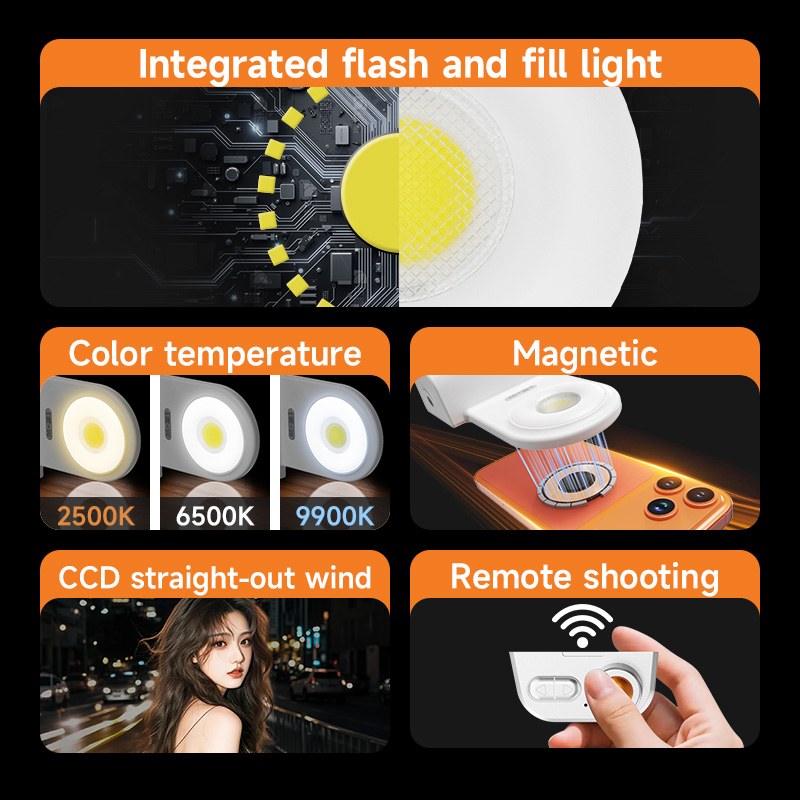 携帯電話用磁石式写真撮影用フラッシュライトハンドル。内蔵のポ - Photography Lighting Brand のレビューと価格
