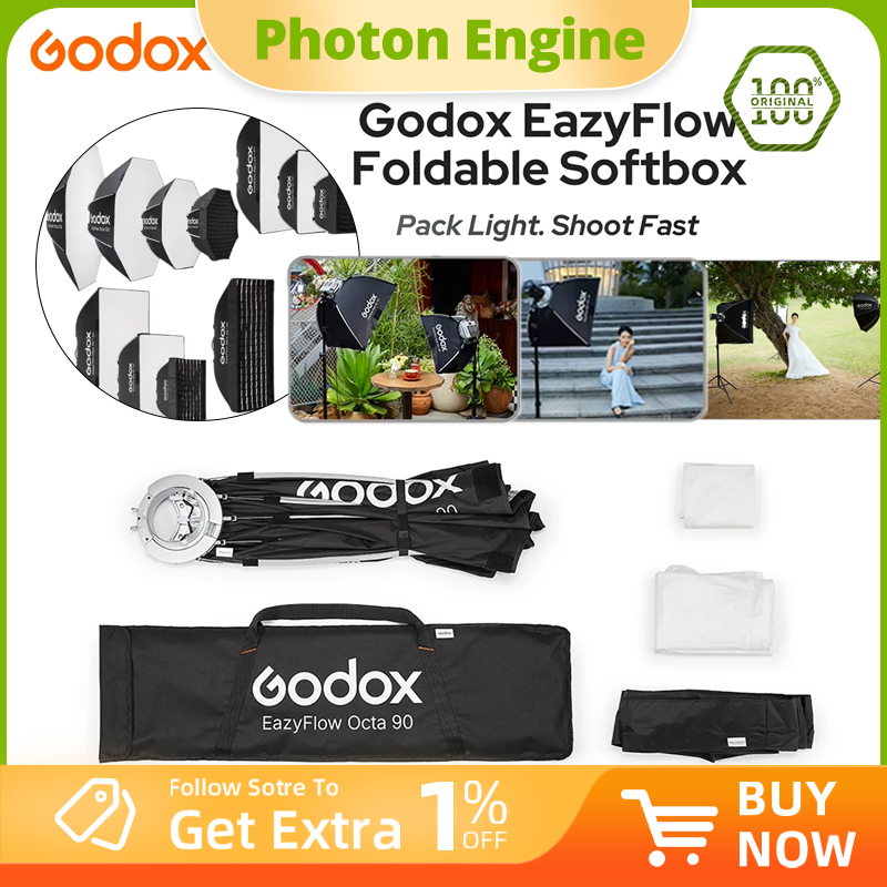 Godox EazyFlowシリーズ 折りたたみ式ソフトボッ - Photography Lighting Flash のレビューと価格