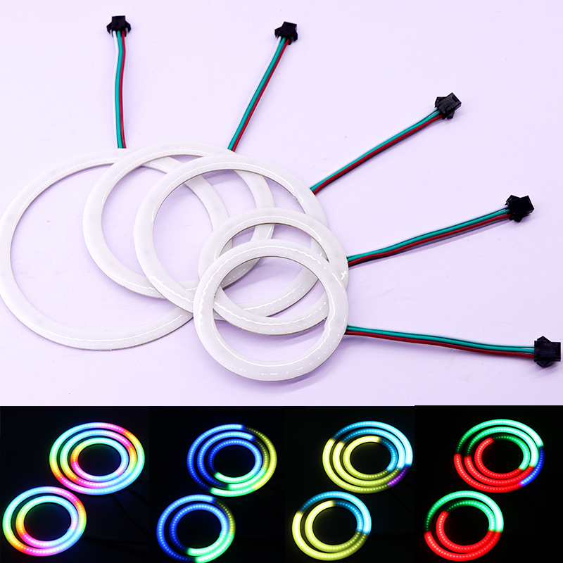 5V/12V WS2812B RGB COBリングピクセルカ - Led Ring Light 18 のレビューと価格