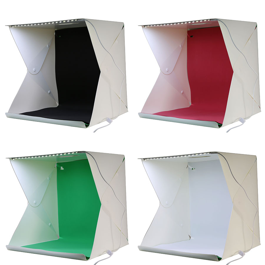 折りたたみ式スタジオディフューズソフトボックス LEDライト - Photography Lighting White Background のレビューと価格