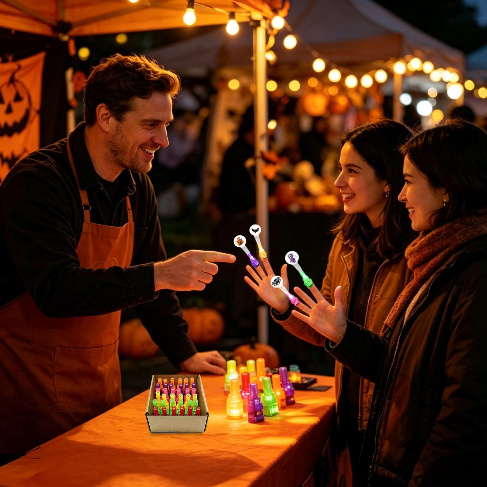 ハロウィーン用LED指輪ライト36個入り。暗闇で光るプロジェ - Led Ring Light 18 のレビューと価格